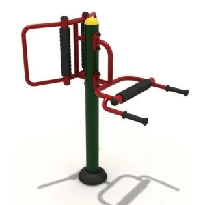 Outdoor gym waist and back massager